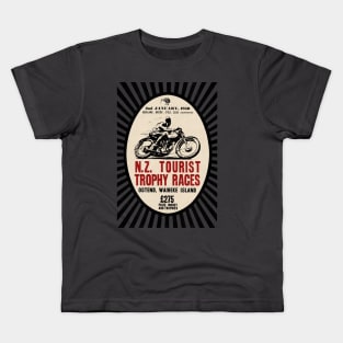 Vintage New Zealand Moto Race Kids T-Shirt